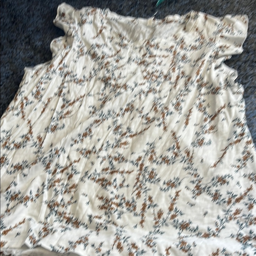 Floral Cream Women's Top